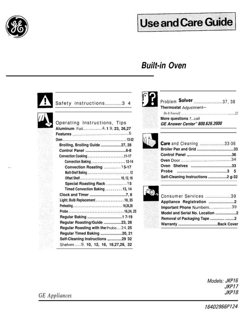 GE JKP16 User manual