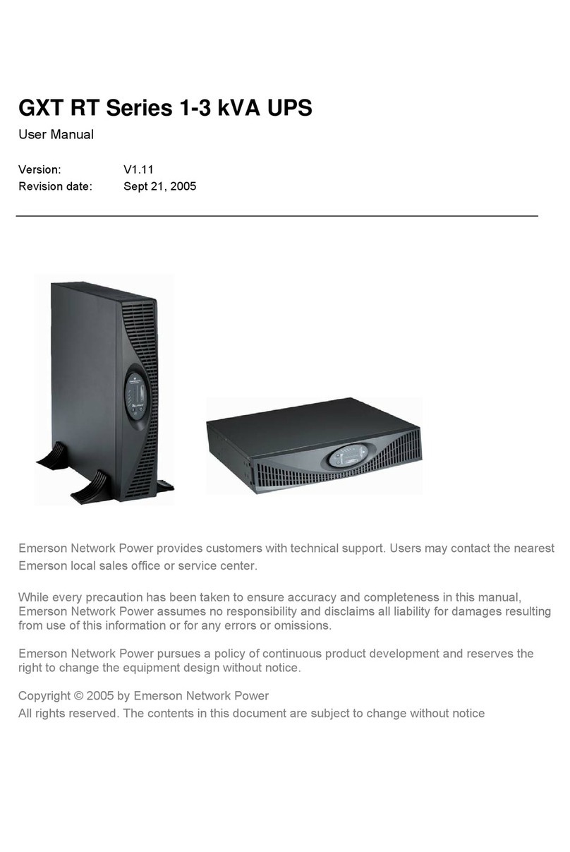 Emerson GXT-RT series User manual
