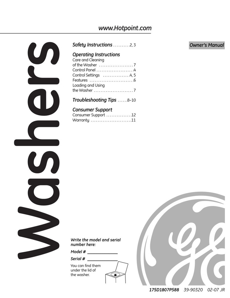 GE Washers User manual