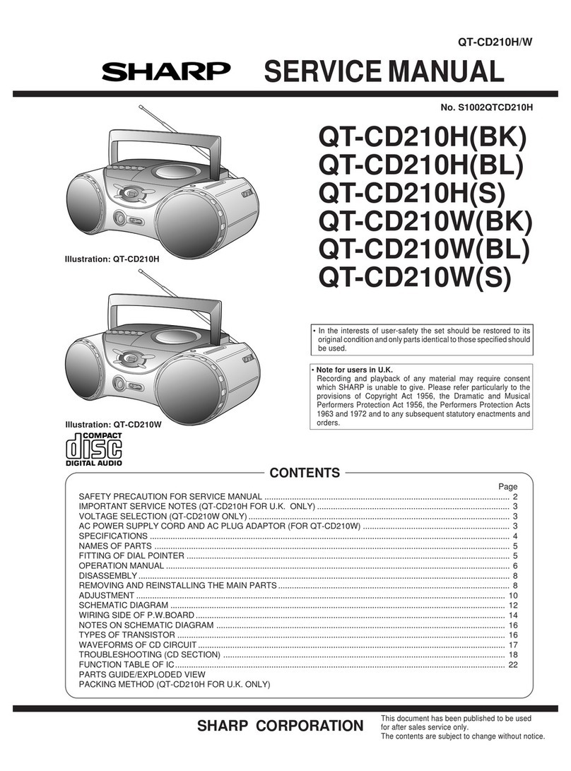 Sharp QT-CD210H(BL) Instruction manual Sharp QT-CD210H(BL) Instruction manual