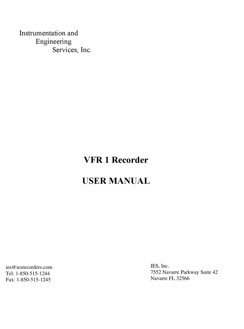 Instrumentation and Engineering Services VFR 1 user manual