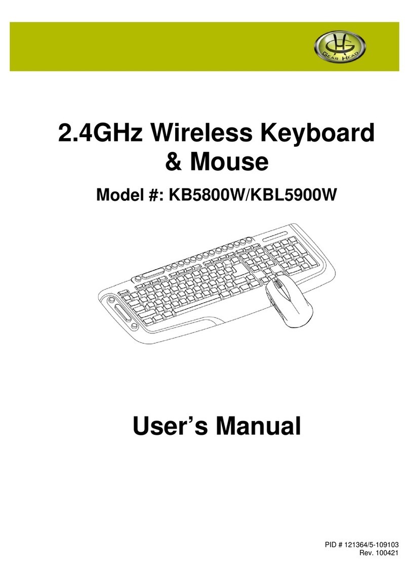 Gearhead KB5800W user manual