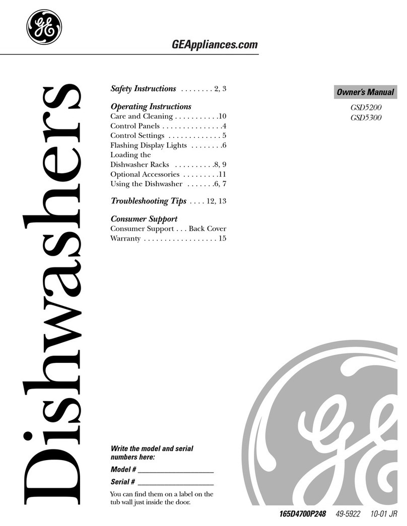 GE GSD5200 User manual
