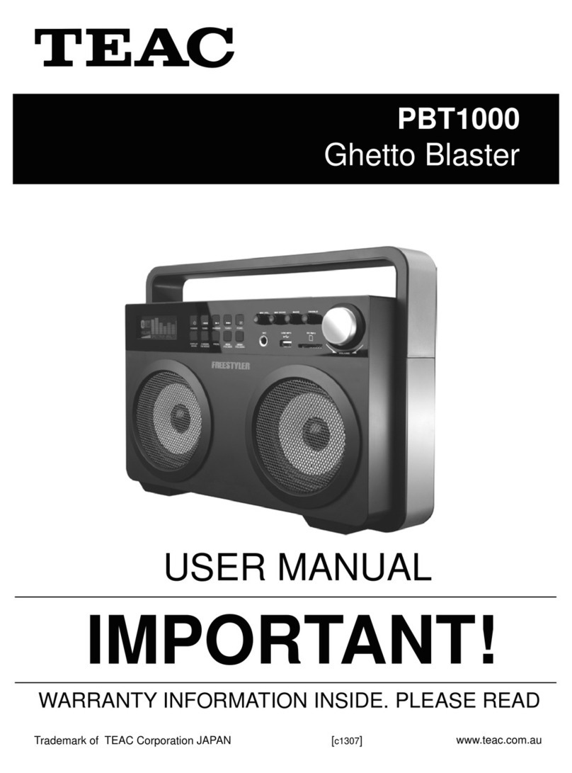 Teac Ghetto Blaster PBT1000 user manual