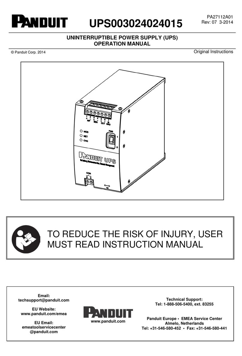 Panduit UPS003024024015 User manual