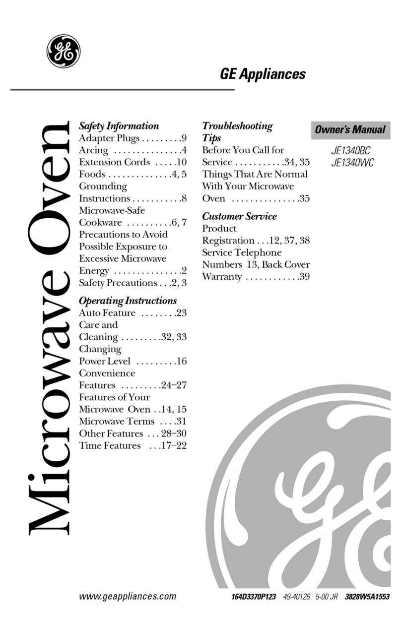 GE E1340BC User manual