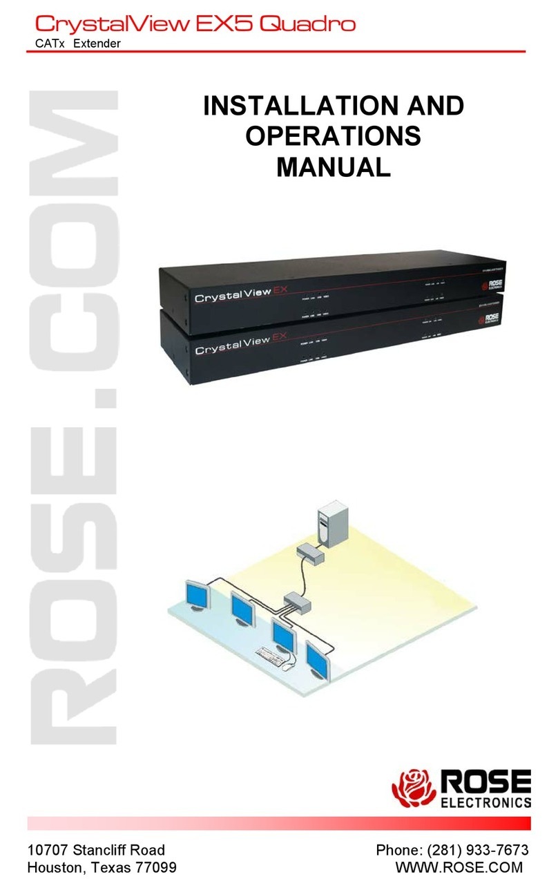 Rose electronics CrystalView EX5 Installation and operation manual
