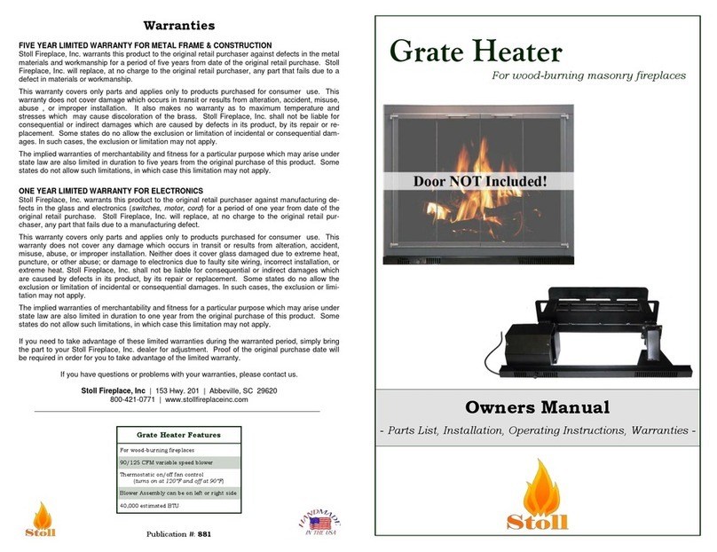 Stoll Grate Heater owner's manual