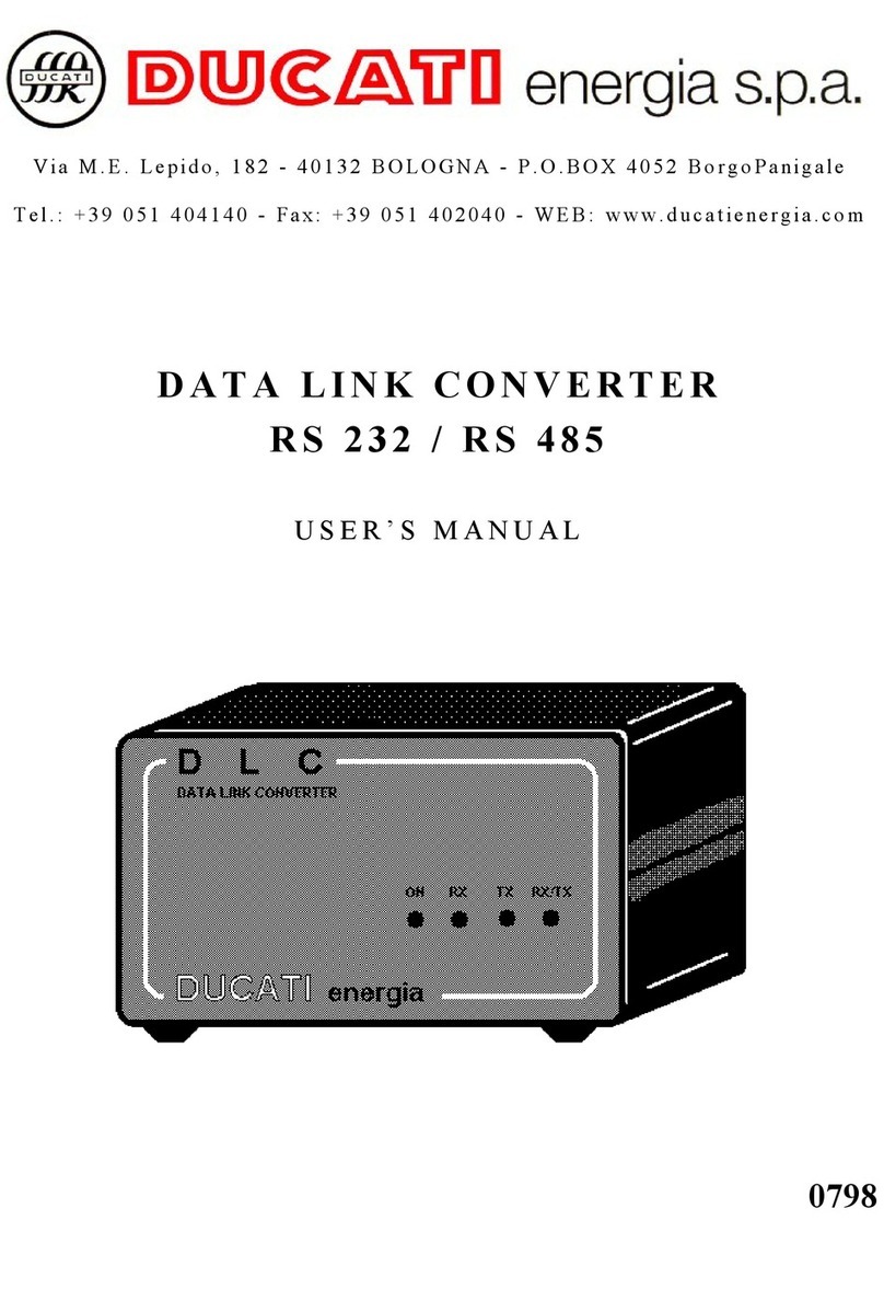 Ducati RS 485 user manual