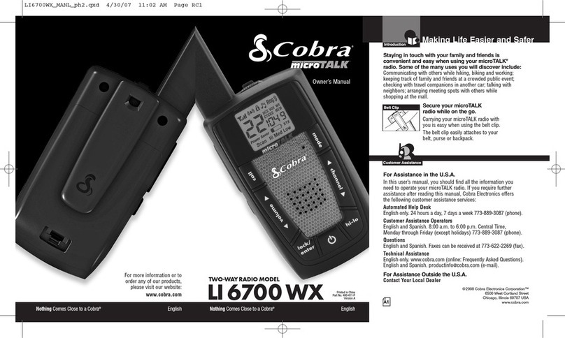 Cobra microTALK LI 6700 WX User manual