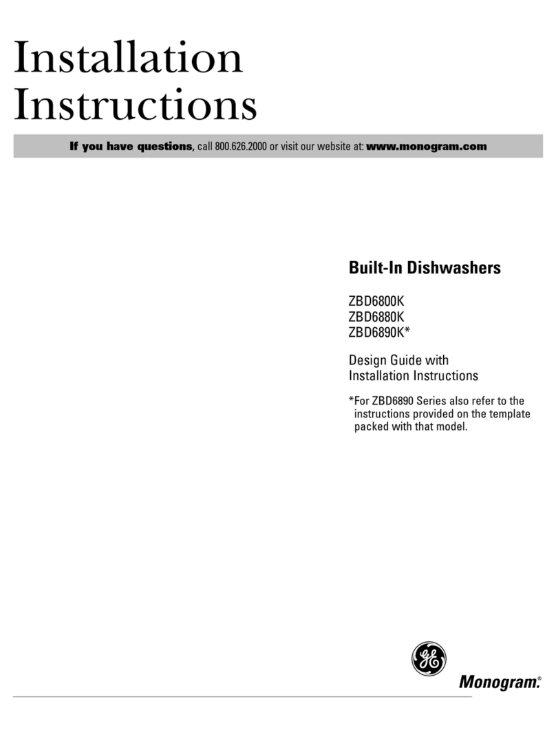 GE Monogram ZBD6800K User manual