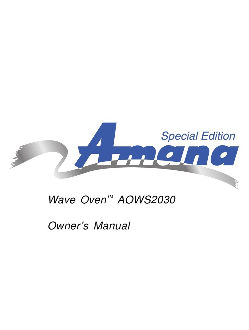 Amana AOWS2030 User manual Amana AOWS2030 User manual