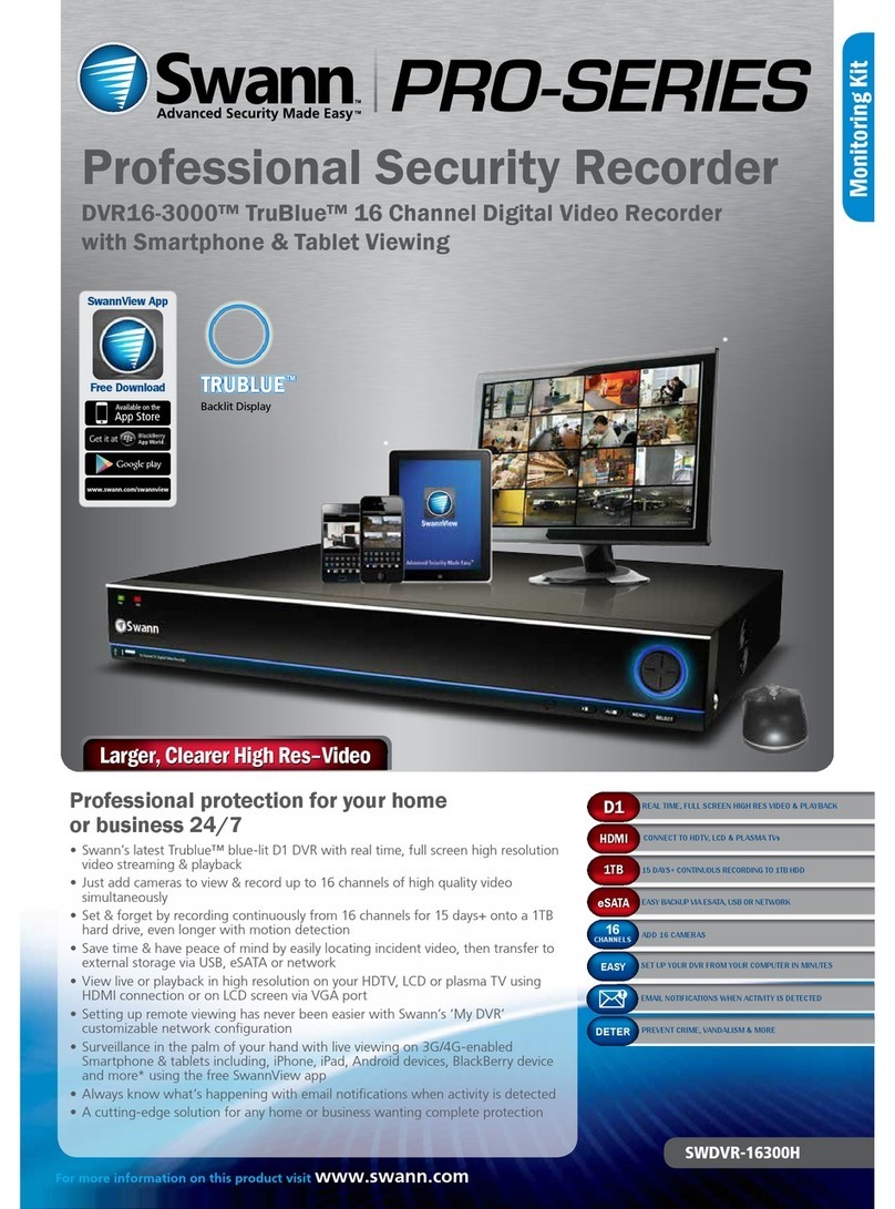 Swann DVR16-3000 TruBlue Brochure & specs