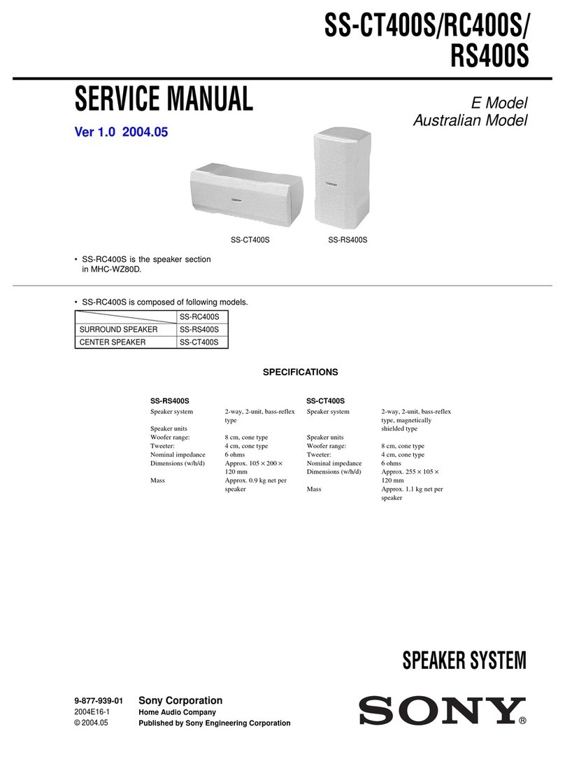 Sony SS-CT400S Service manual