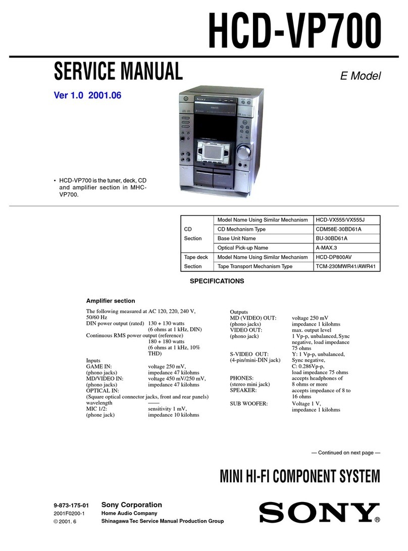 Sony HCD-VP700 User manual