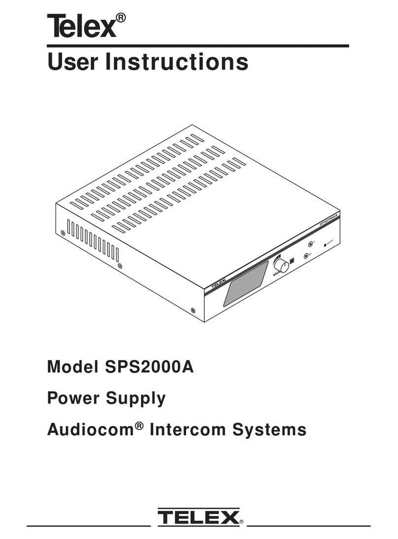 Telex Audiocom SPS2000A User instructions