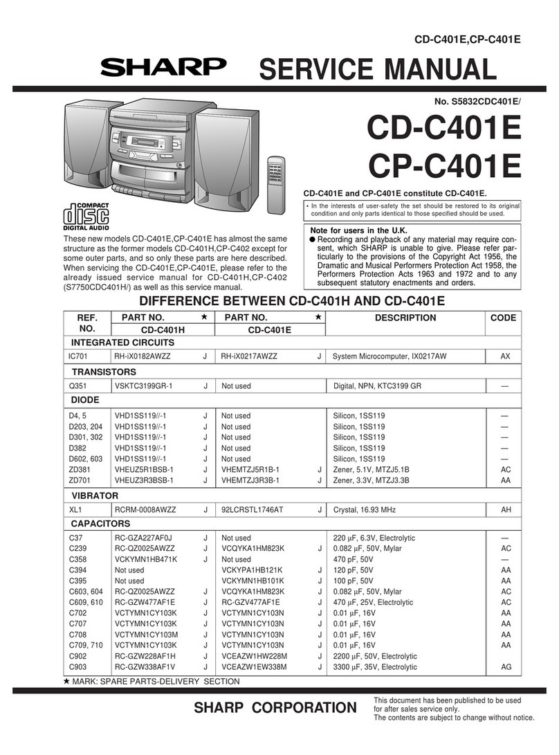 Sharp CD-C401E User manual Sharp CD-C401E User manual