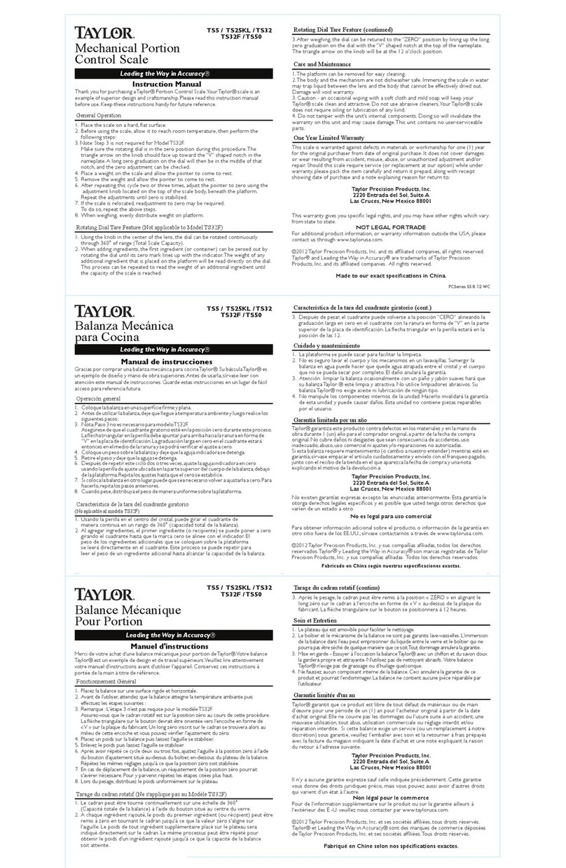 Taylor TS50 User manual