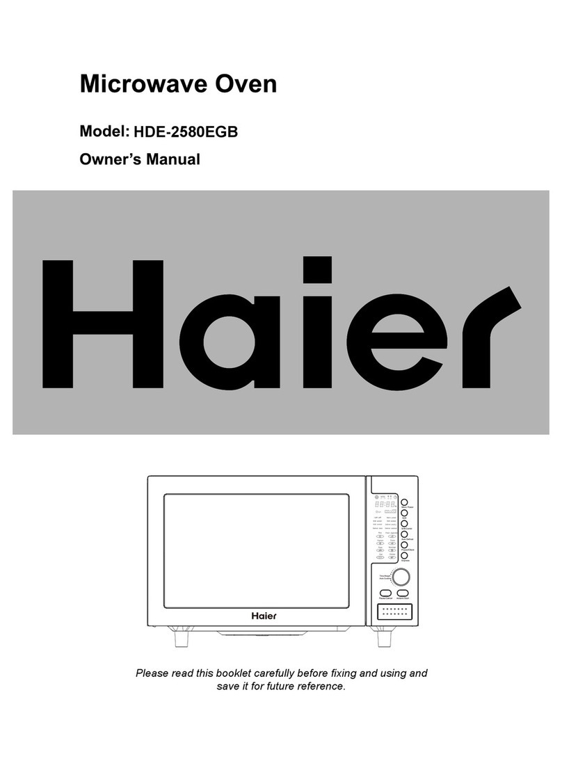 Haier HDE-2580EGB owner's manual