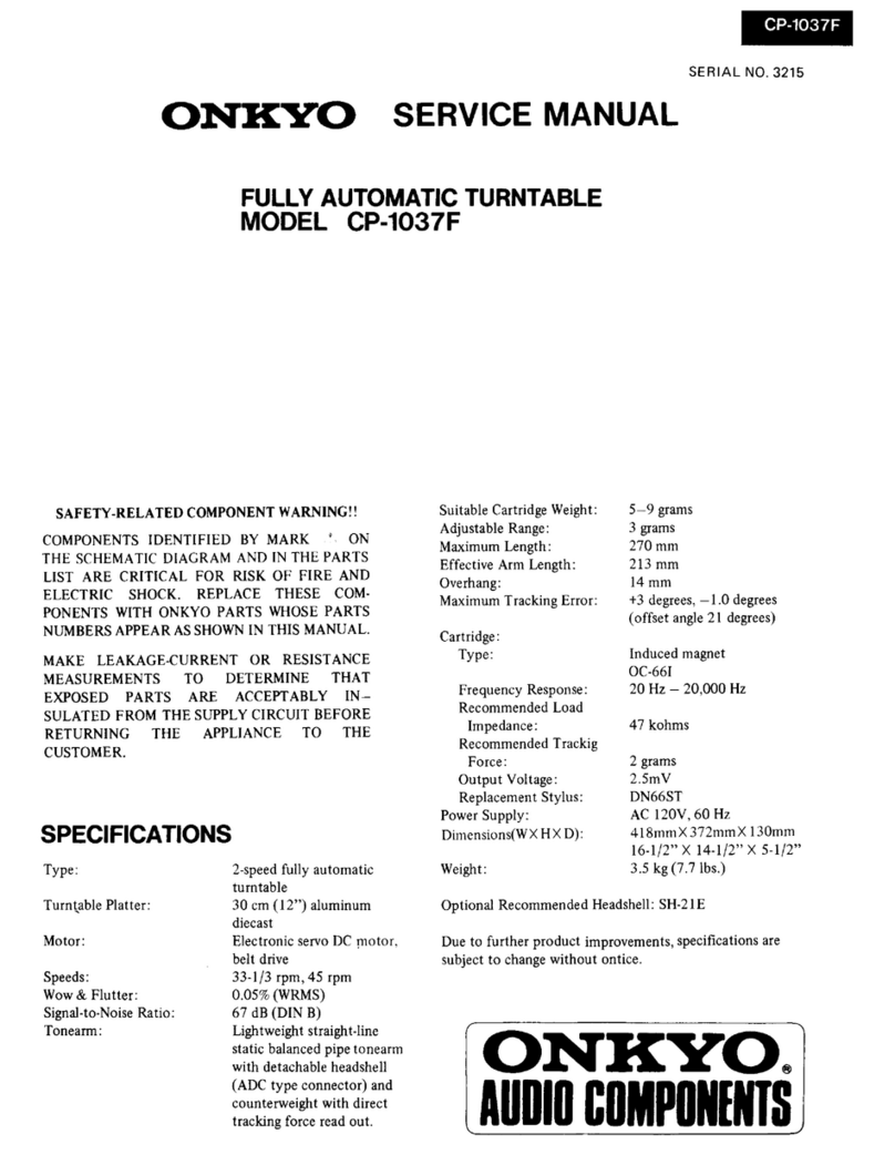 Onkyo CP-1037F User manual