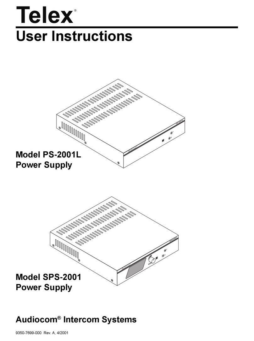 Telex Audiocom SPS-2001L User instructions