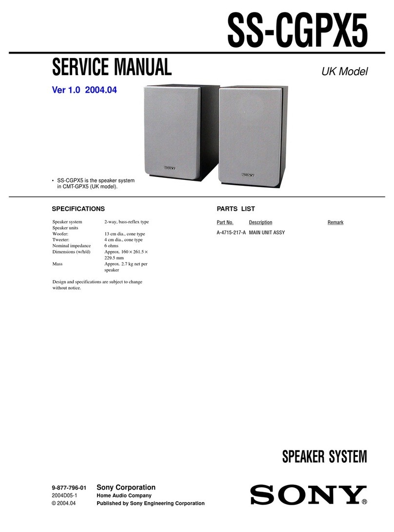 Sony SS-CGPX5 User manual