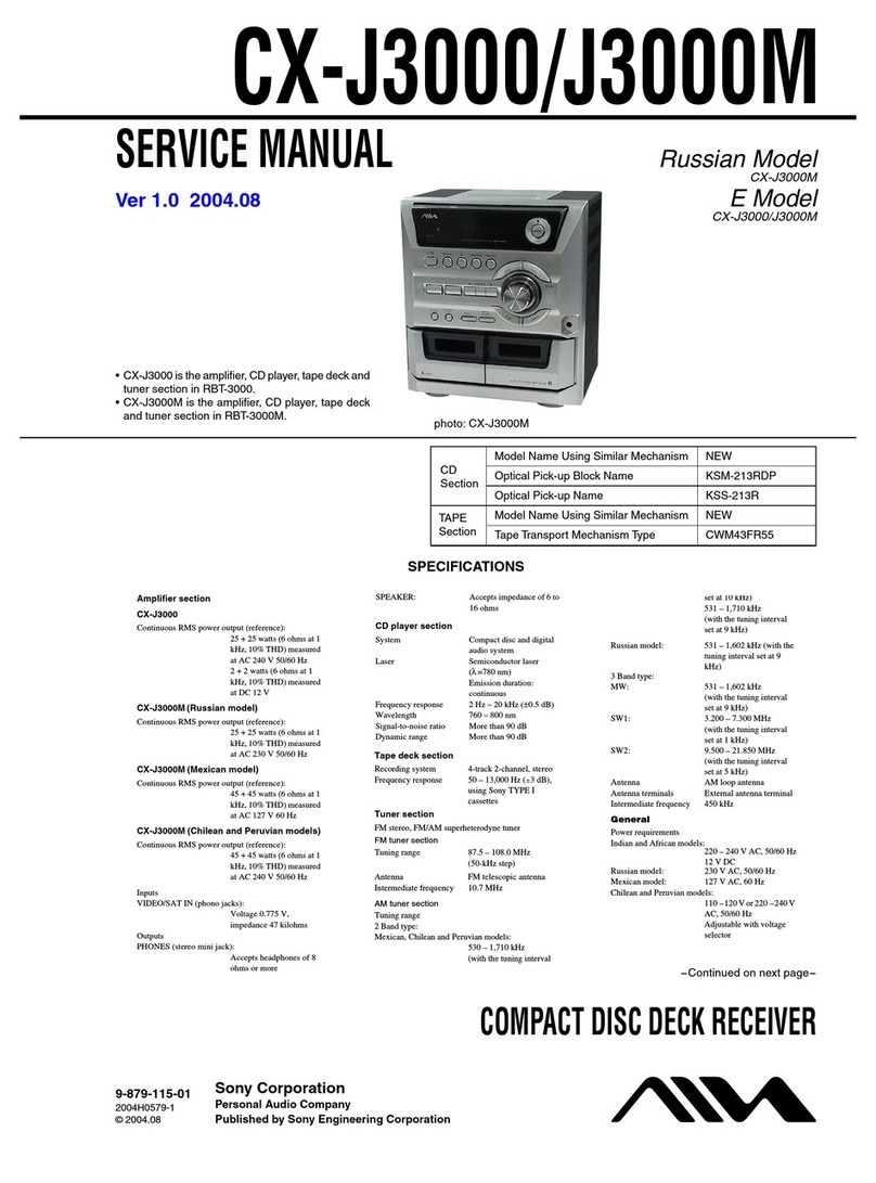 Aiwa CX-J3000 Service manual