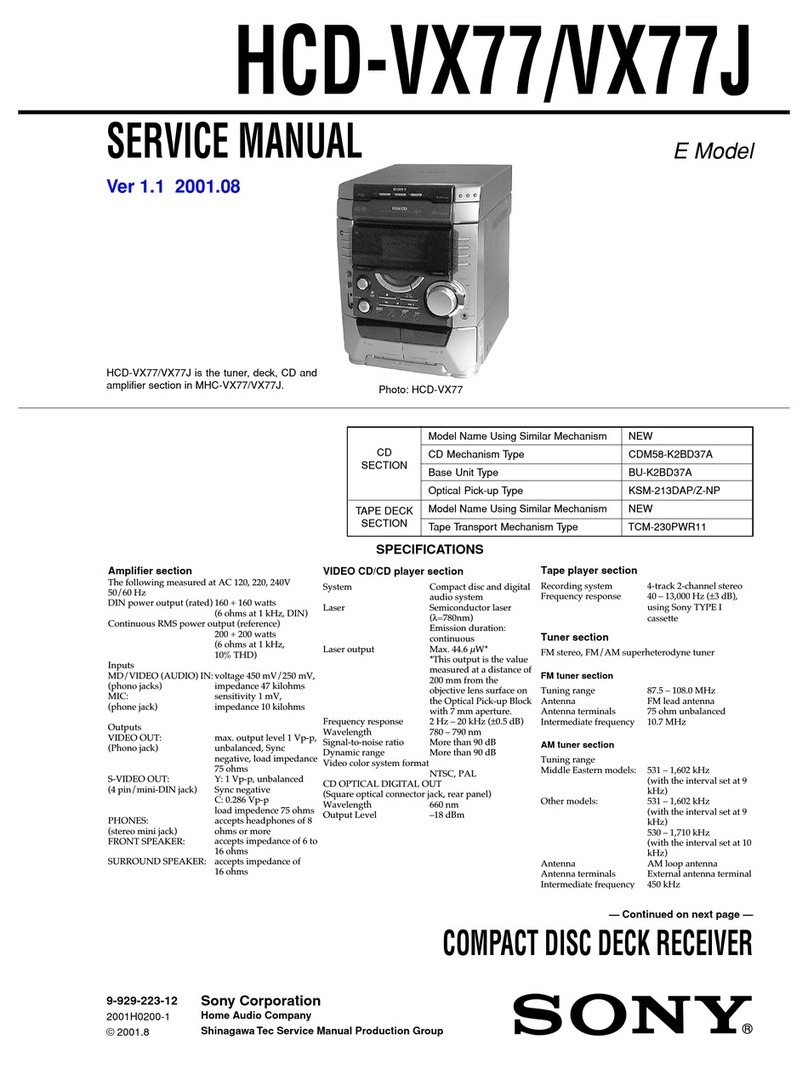 Sony HCD-VX77 User manual