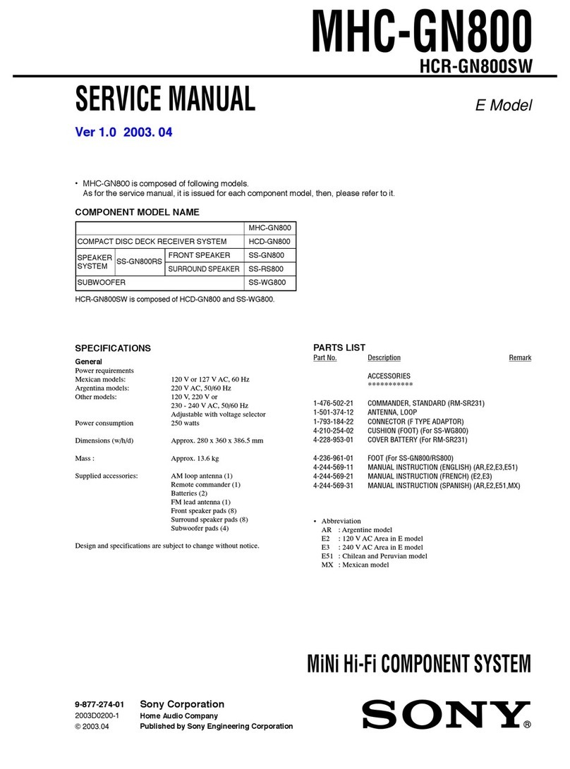Sony MHC-GN800 User manual