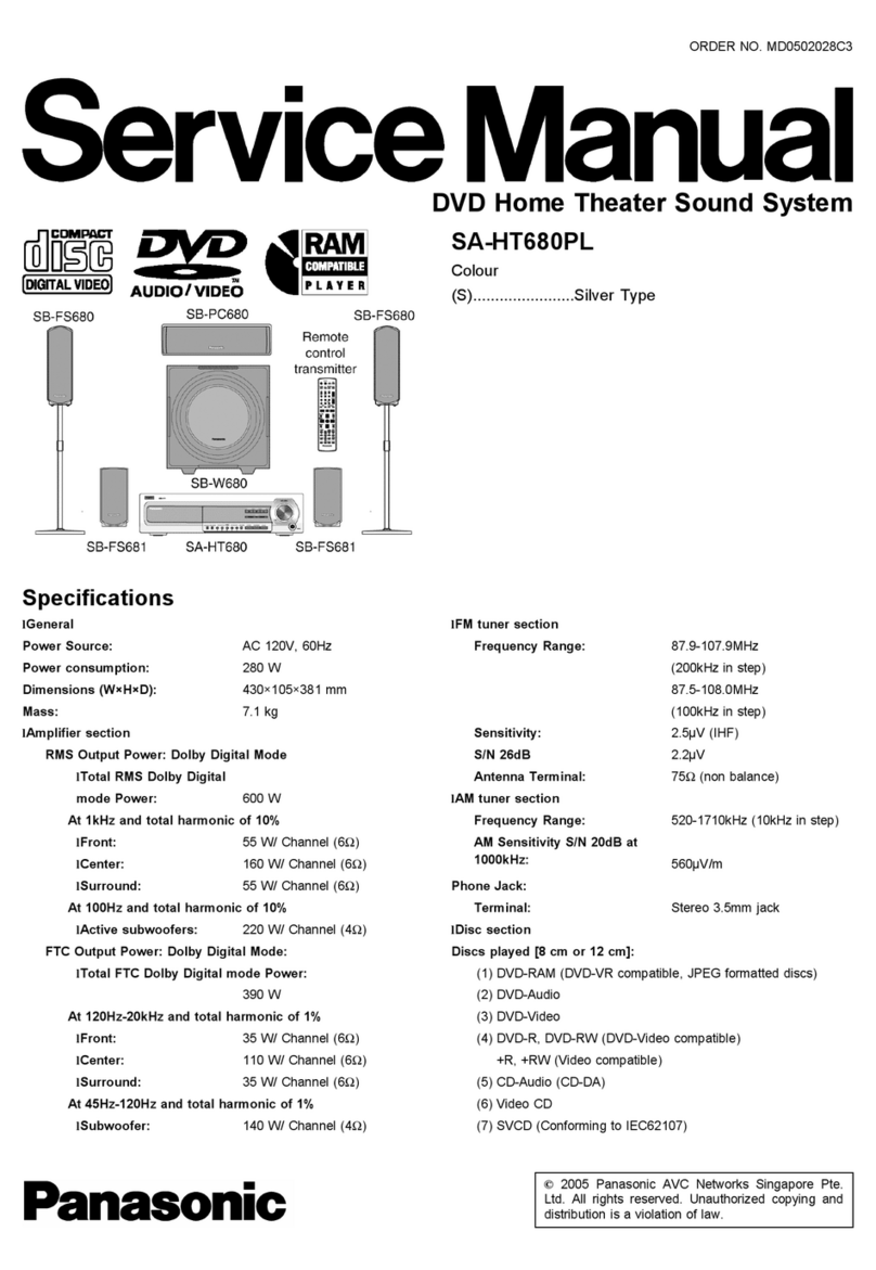 Panasonic SA-HT680PL User manual