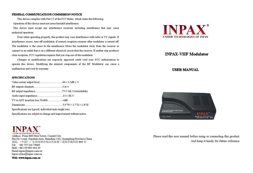 Inpax VHF user manual