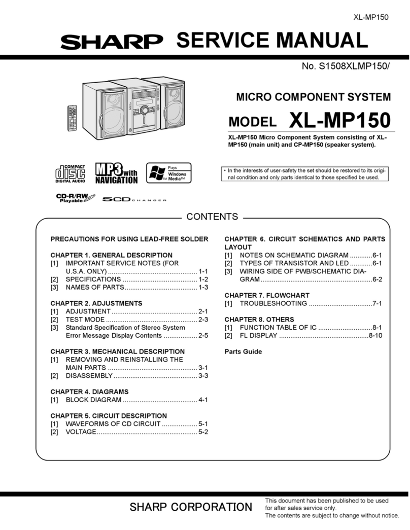 Sharp XL-MP150 User manual Sharp XL-MP150 User manual