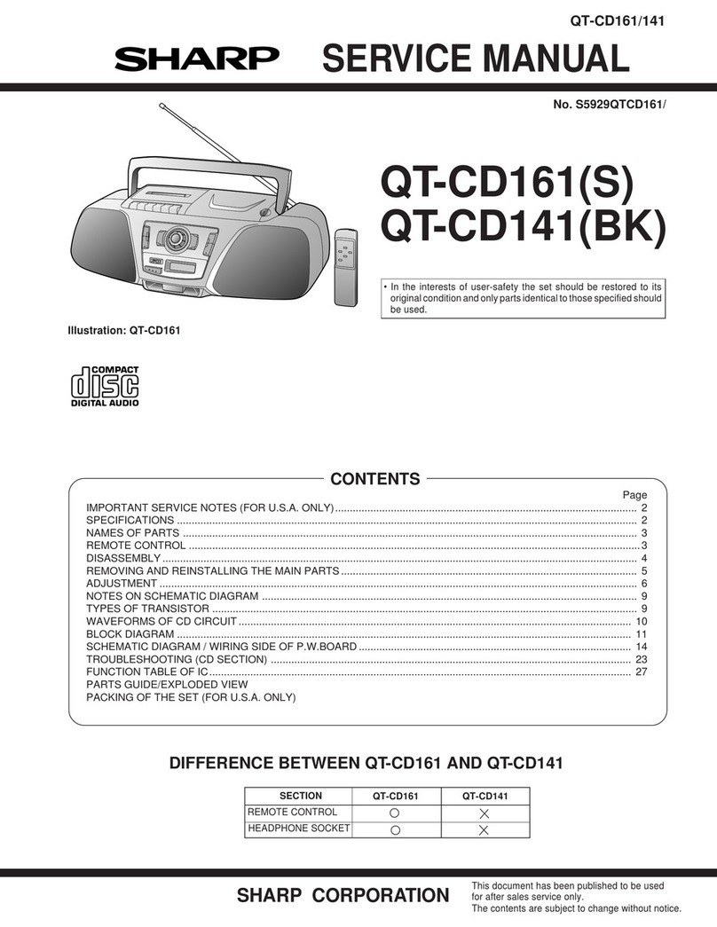 Sharp QT-CD161 User manual