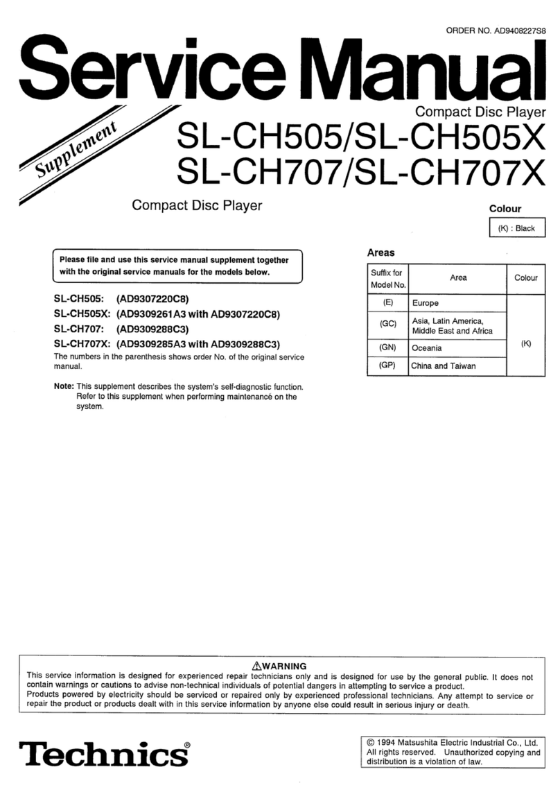 Technics SL-CH505 User manual Technics SL-CH505 User manual