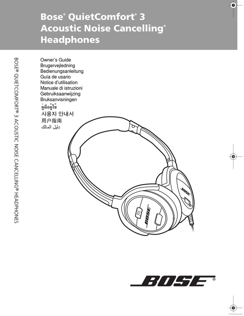 Bose QuietComfort 3 User manual