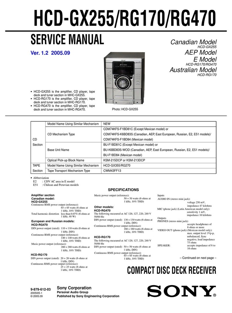 Sony HCD-GX255 Service manual