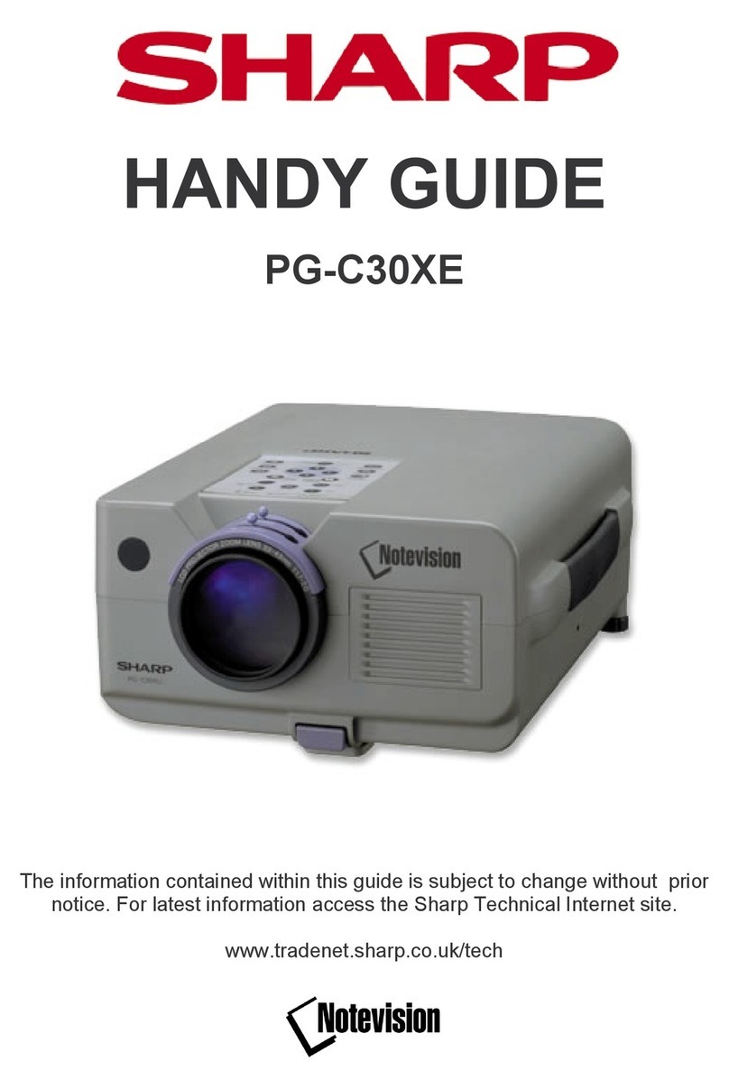 Sharp PG-C30XE - Notevision XGA LCD Projector User manual