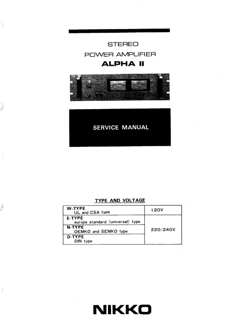 Nikko Alpha II Service manual