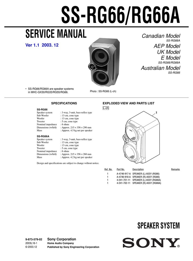 Sony SS-RG66 Service manual