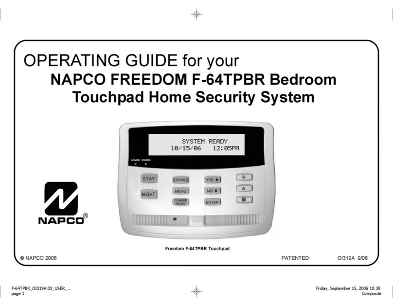 NAPCO FREEDOM F-64TPBR operating guide