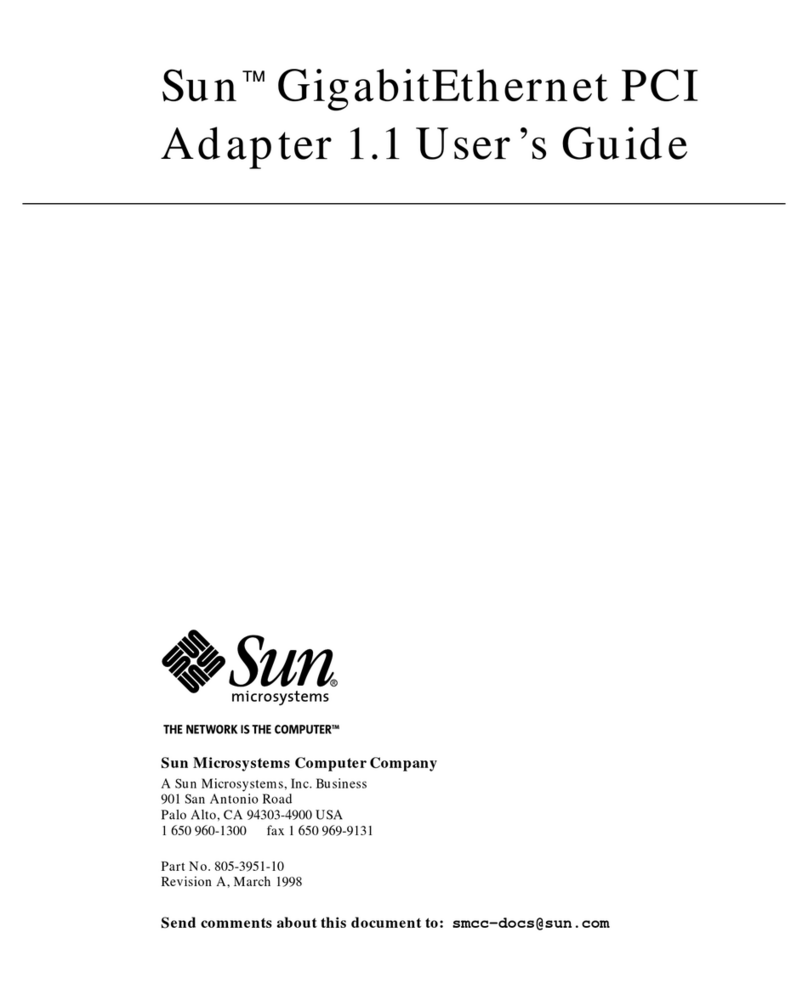 Sun Microsystems GigabitEthernet PCI Adapter User manual