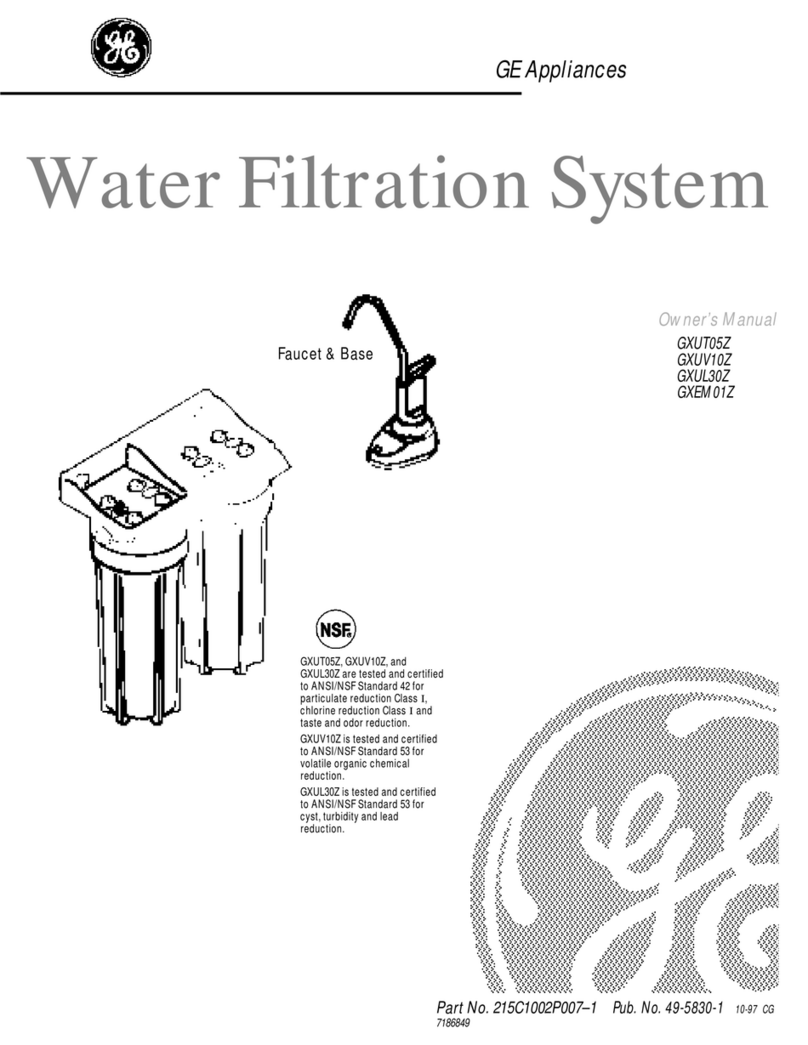GE SmartWater GXUT05Z User manual