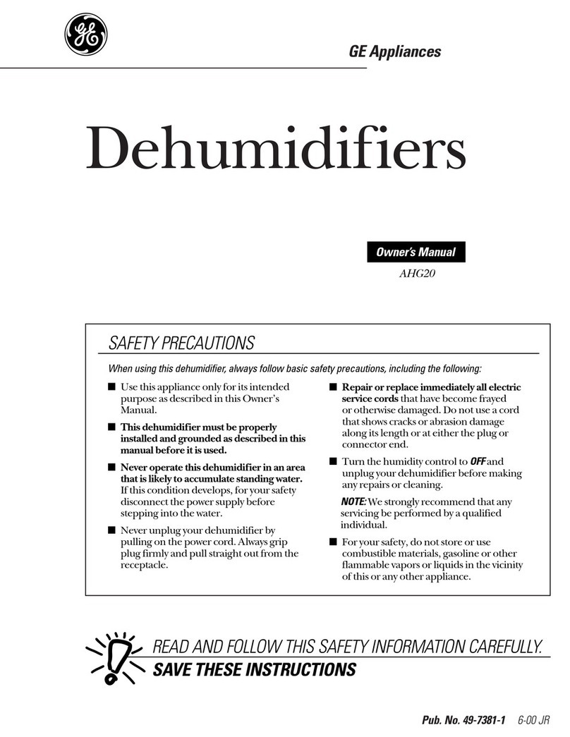 GE AHG20 User manual