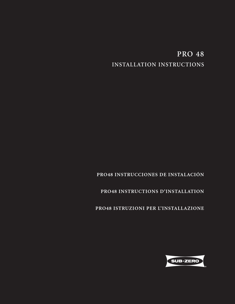 Sub-Zero PRO 48 User manual
