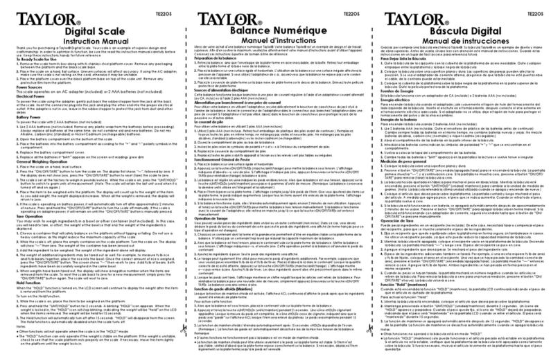 Taylor TE22OS User manual