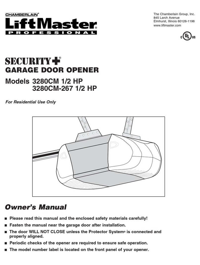 Chamberlain LiftMaster 3280cm 1/2 HP owner's manual Chamberlain LiftMaster 3280cm 1/2 HP owner's manual