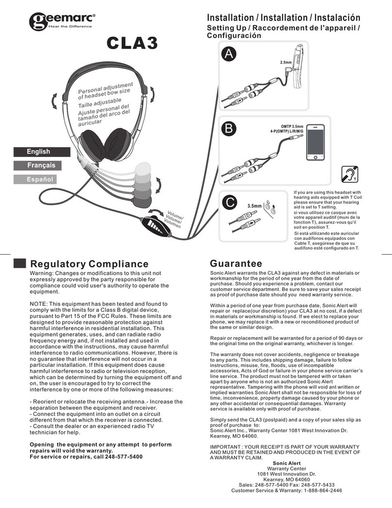 Geemarc CLA3 User manual