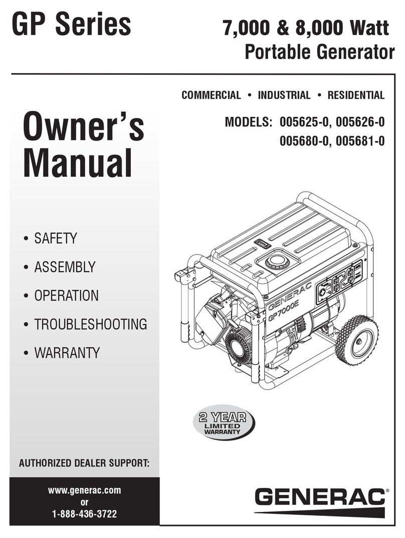 Generac Power Systems 005626-0 User manual