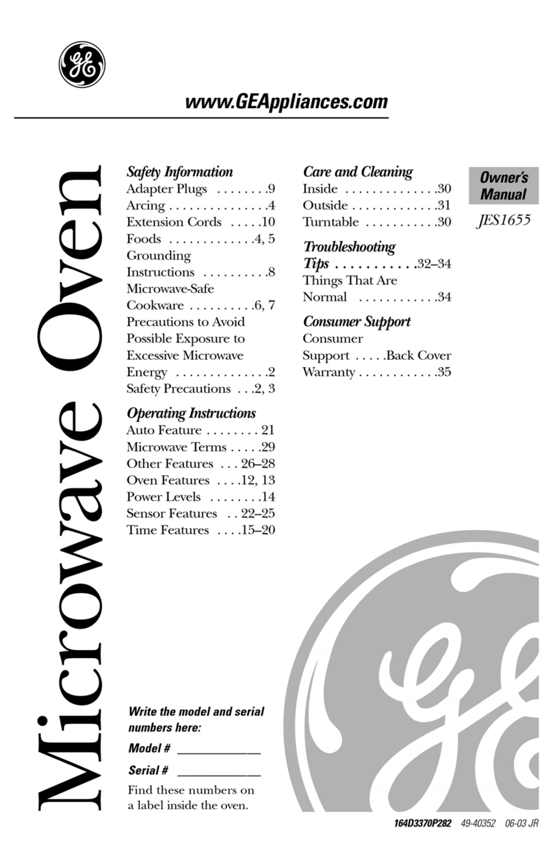 GE JES1655 User manual