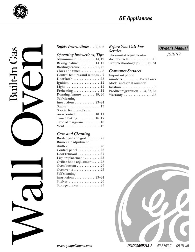 GE JGRP17 Series owner's manual